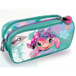 GOPOP ASTUCCIO 2 ZIP 22X14X6CM TURTLE BLOOM