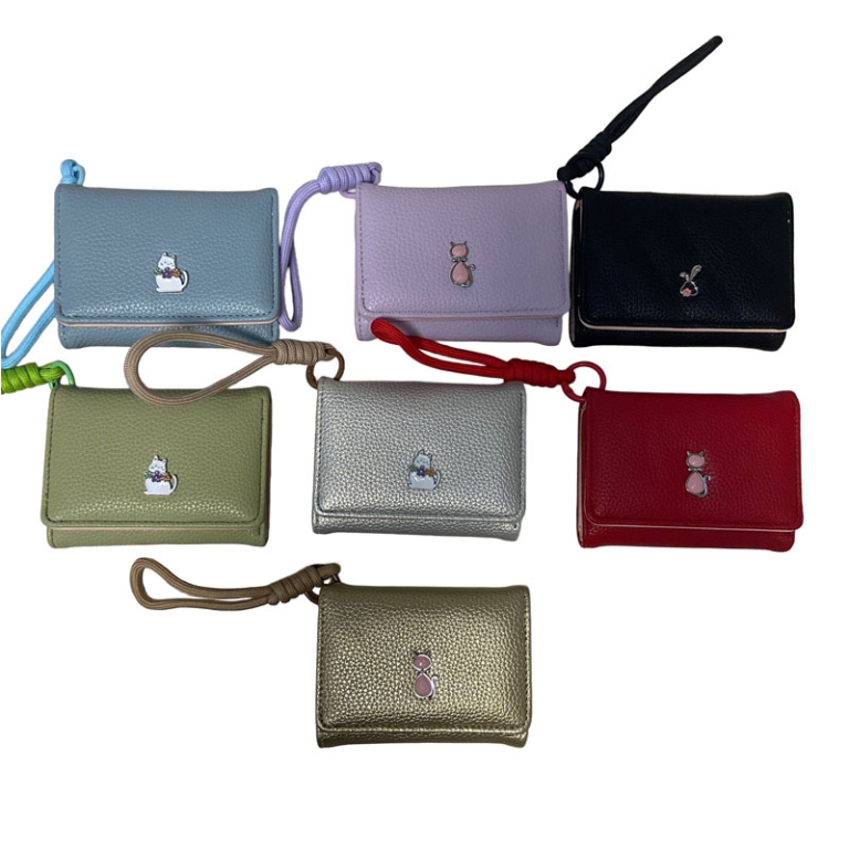 PORTAFOGLIO DONNA ECOPELLE MIGNON CON LACCIO CORDA