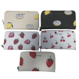 PORTAFOGLIO DONNA ECOPELLE CON CERNIERA FANTASIA