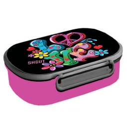 LUNCH BOX PORTAMERENDA   17X13X6 PEACE&LOVE