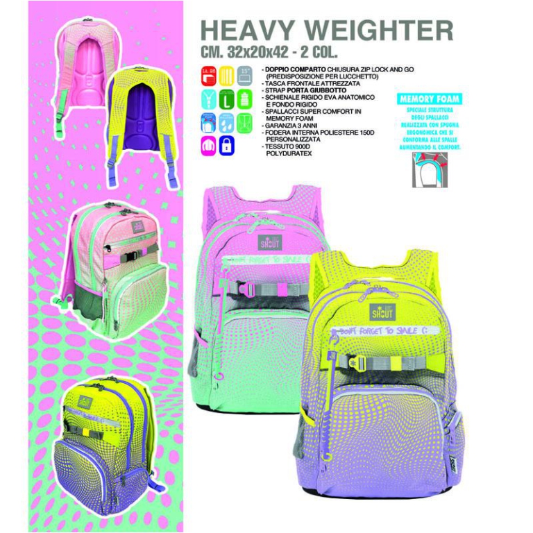 ZAINO HEAVY WEIGHTER 32X20CM COOL GIRL