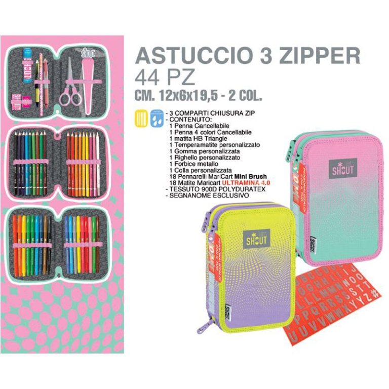 ASTUCCIO 3 ZIP 12X6X19,5CM COOL GIRL