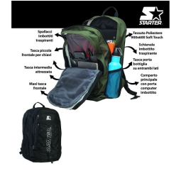 ZAINO TREKKING BACKPACK  35X19CM BLACK