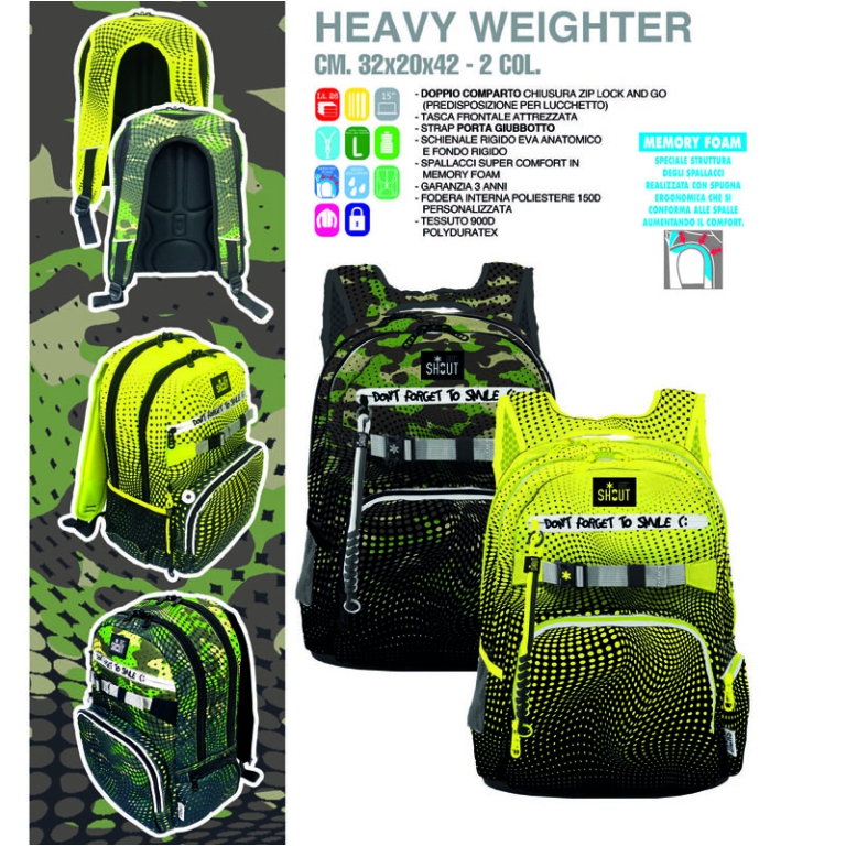 ZAINO HEAVY WEIGHTER 32X20CM COOL BOY