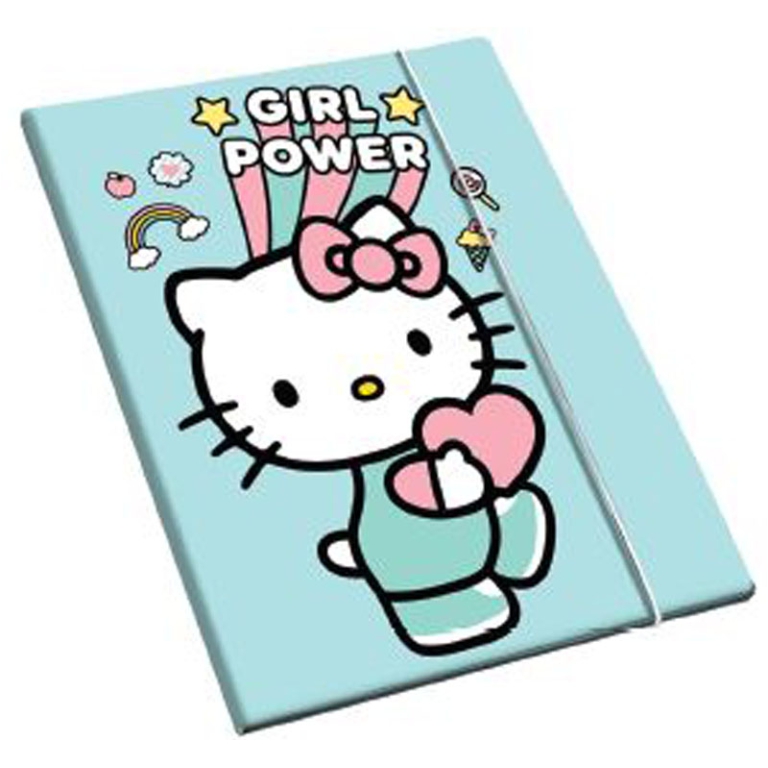 CARTELLA 3 LEMBI ELASTICO 26X35X1CM HELLO KITTY