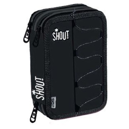 ASTUCCIO 3 ZIP 12X6X19,5CM TRADEMARK BLACK