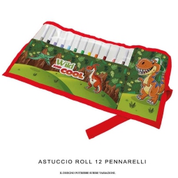 ASTUCCIO ROLL DINOSAURO  12 COLORI TURBOCOLOR