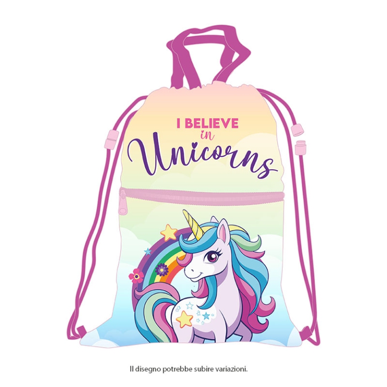 SAKKY BAG CON TASCA 44X33CM UNICORNO