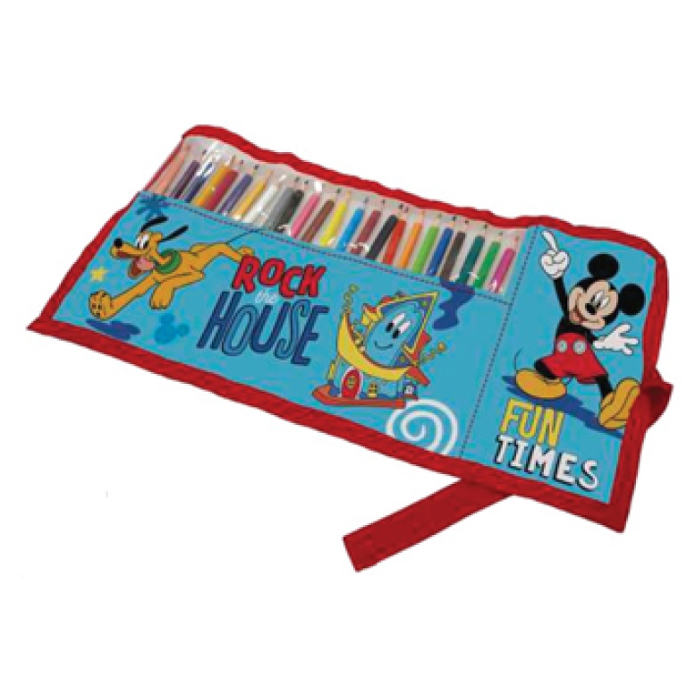ASTUCCIO ROLL MICKEY     24 PASTELLI COLORATI