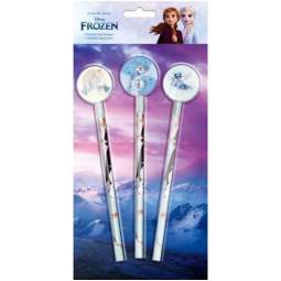 BLISTER 3 MATITE CON GOMMA FROZEN
