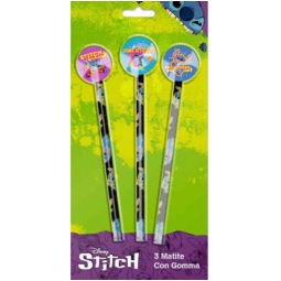 BLISTER 3 MATITE CON GOMMA STITCH