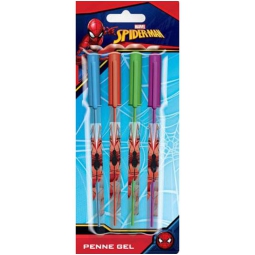 BLISTER 4 PENNE GEL SPIDERMAN