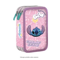 ASTUCCIO 3 ZIP SQUISHY STITCH ROSA LILLA