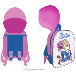 ZAINO 3D 30CM CON CAPPUCCIO BARBIE