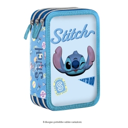 ASTUCCIO 3 ZIP SQUISHY STITCH AZZURRO