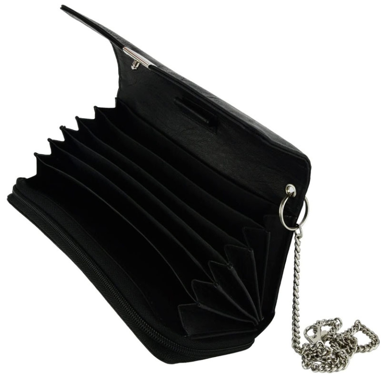 PORTAFOGLIO SOFFIETTO    20X12CM NERO