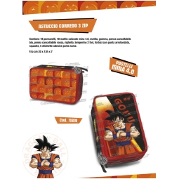ASTUCCIO 3 ZIP 20X13X7 DRAGONBALL