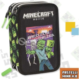 ASTUCCIO 3 ZIP 20X13X7CM MINECRAFT