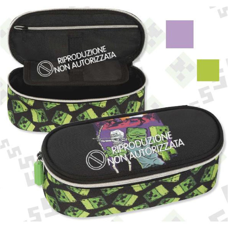 ASTUCCIO OVALE ORGANIZZATO 22X7X9,5CM MINECRAFT