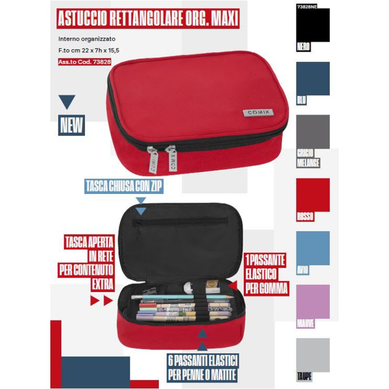ASTUCCIO RETTANGOLARE MAXI 22X7CM COMIX