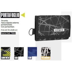PORTAFOGLIO ZIP 13X8,5X2CM COMIX
