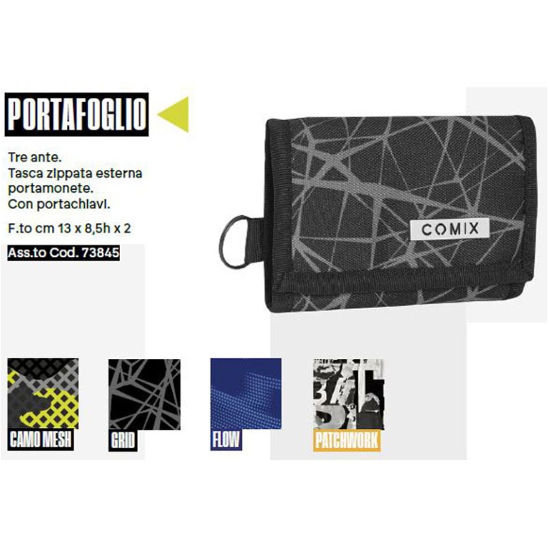 PORTAFOGLIO ZIP 13X8,5X2CM COMIX