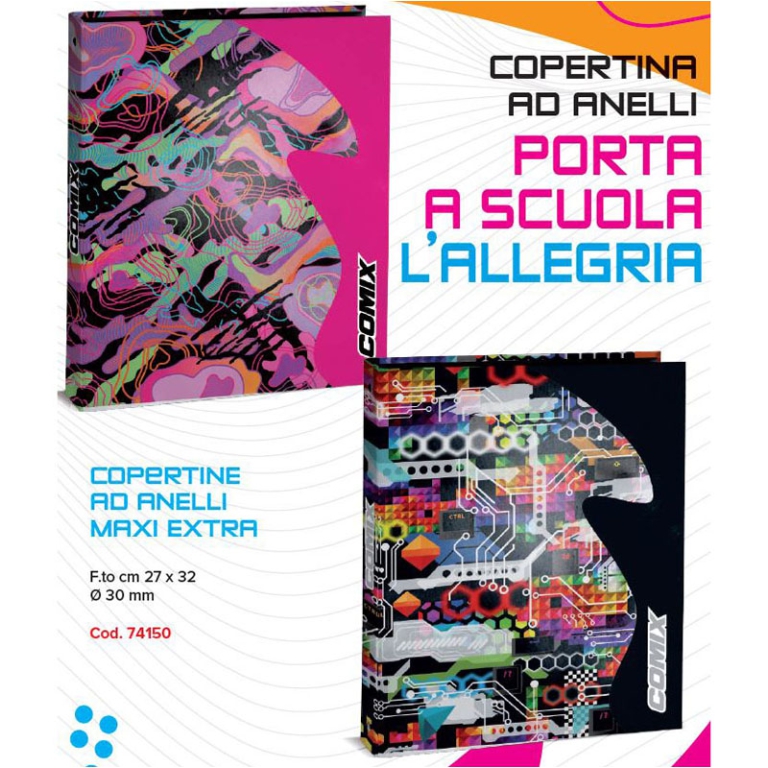 COPERTINA AD ANELLI 27X32CM 30MM COMIX WAVE