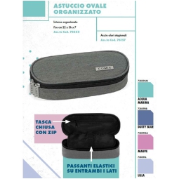 ASTUCCIO OVALE ORGANIZZATO 22X5CM COMIX COLORI STAGI