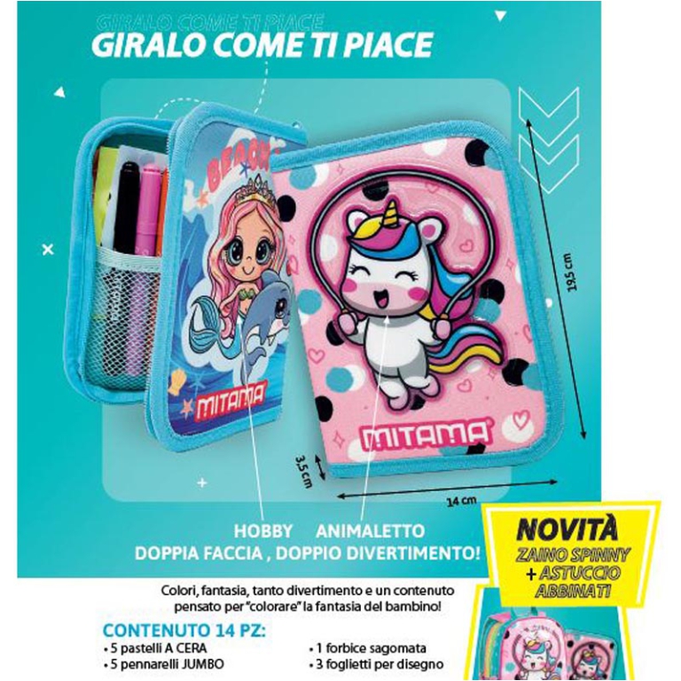 ASTUCCIO SPINNY MIX BOY E GIRL 14X19,5CM MITAMA 2