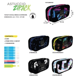 ASTUCCIO 3 ZIPACK BOY/GIRL 22X6CM MITAMA