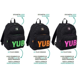 ZAINO MONOSCOMPARTO YUB  URBAN FLUO GREEN 30X42X14