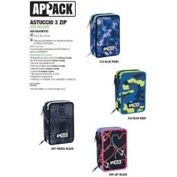 ASTUCCIO 3 ZIP 12X19X7   APPACK