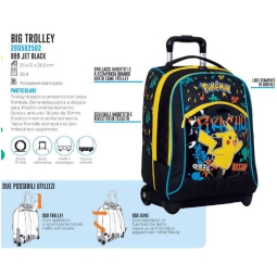 ZAINO BIG TROLLEY 35X52CM POKEMON