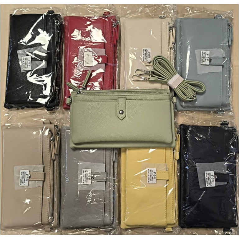 PORTAFOGLIO DONNA ECOPELLE CON TRACOLLA 22X12,5CM