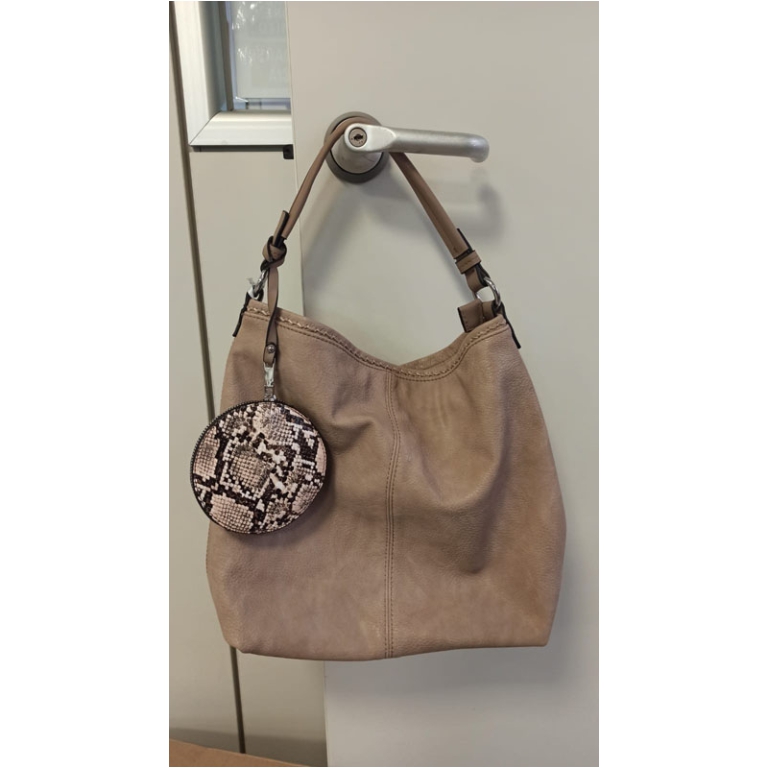 BORSA GRANDE ECOPELLE C/PORTAMONETE MANIG. TRACOL.