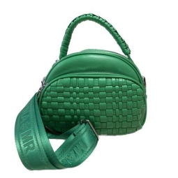BORSA ECOPELLE INTRECCIO E CERNIERE