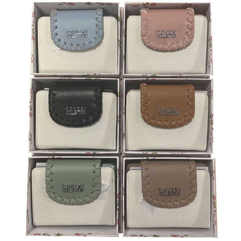 PORTAFOGLIO DONNA ECOPELLE EFFETTO TESSUTO 11X9CM