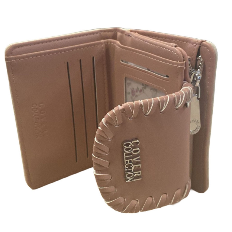 PORTAFOGLIO DONNA ECOPELLE EFFETTO TESSUTO 11X9CM 2