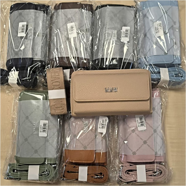 PORTAFOGLIO DONNA ECOPELLE CON TRACOLLA 19X11CM