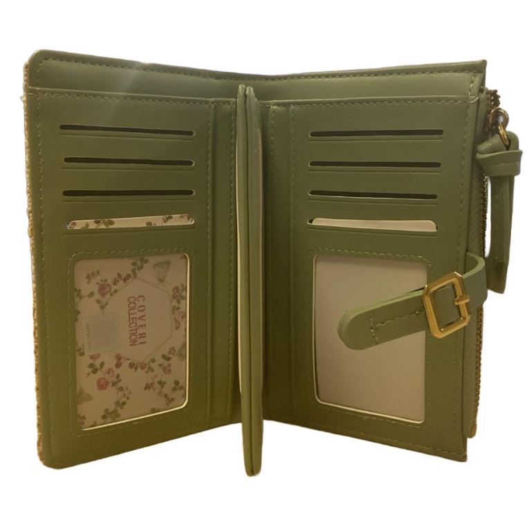 PORTAFOGLIO DONNA ECOPELLE E RAFIA 15,5X10CM 2