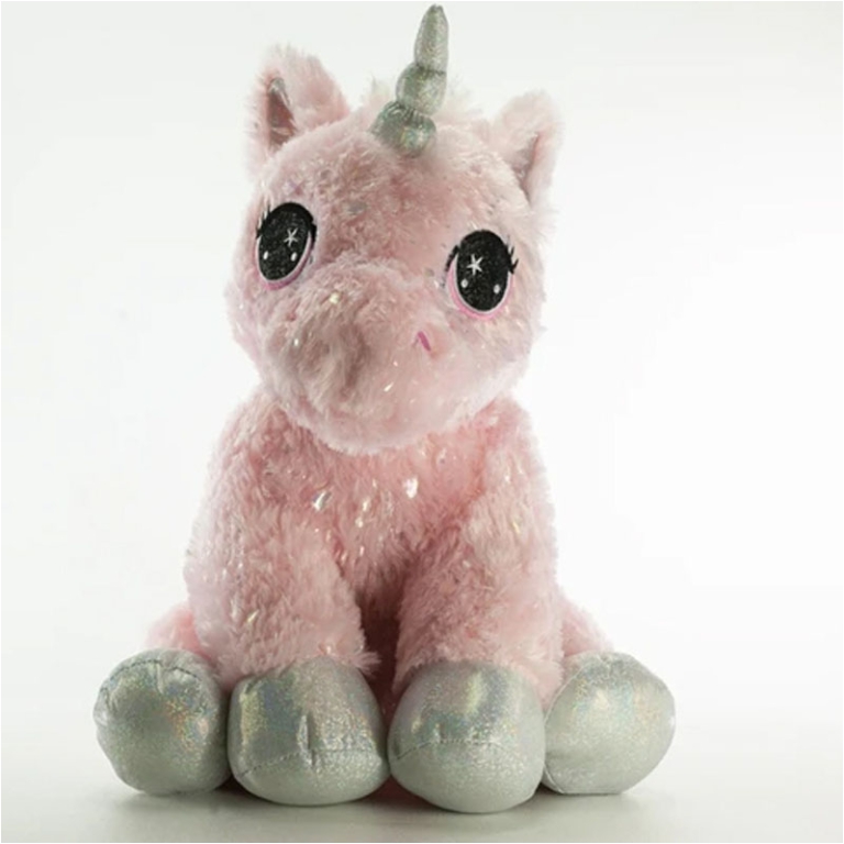 PELUCHES UNICORNO ROSA   25CM 2