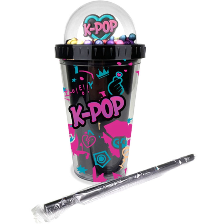 K-POP BICCHIERE CON CANNUCCIA 450ML