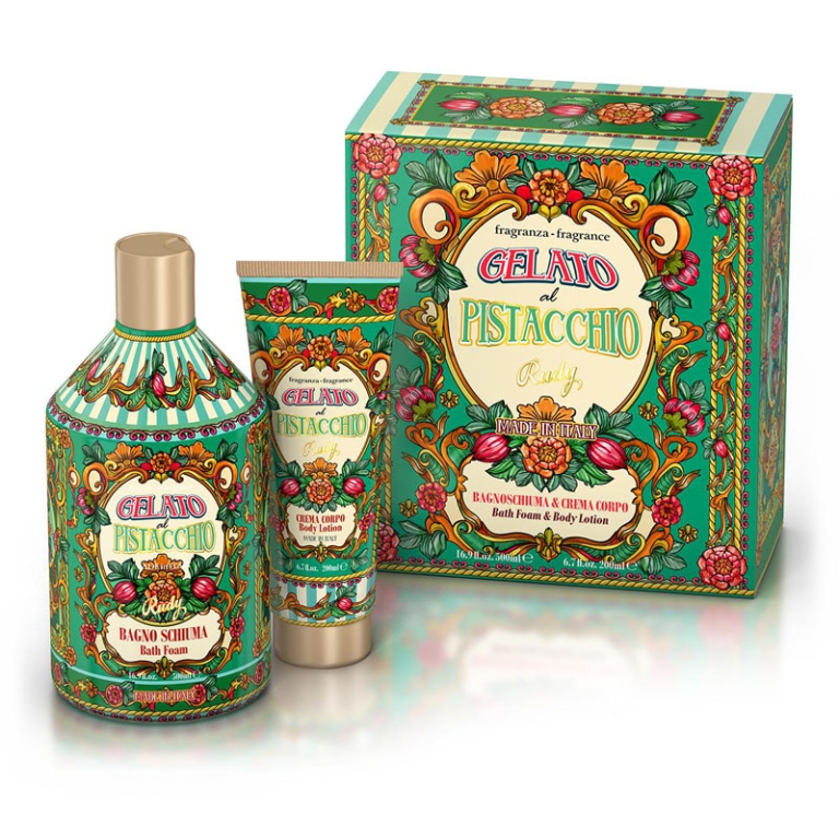 SET BAGNOSCHIUMA+CREMA CORPO PISTACCHIO