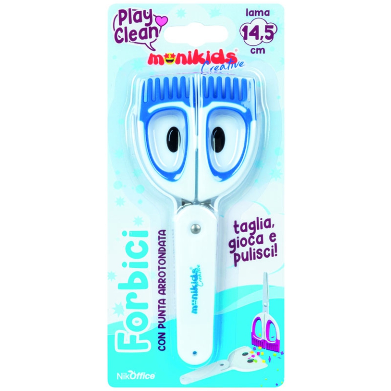 FORBICI PER BIMBI CON SPAZZOLA 12PZ IN BLISTER 2