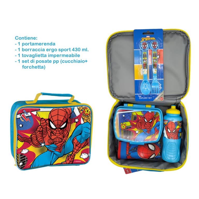BORSA TERMICA CON ACCESSORI SPIDERMAN