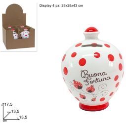 SALVADANAIO BUONA FORTUNA H17CM (DA ROMPERE)