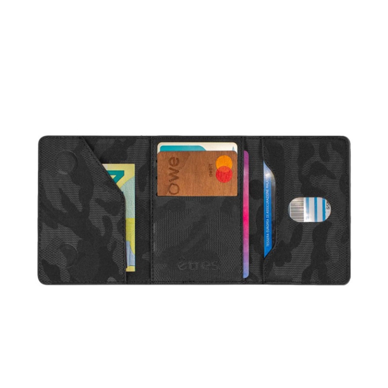 ETRES WALLET CAMOUFLAGE  NERO 10X17CM 2