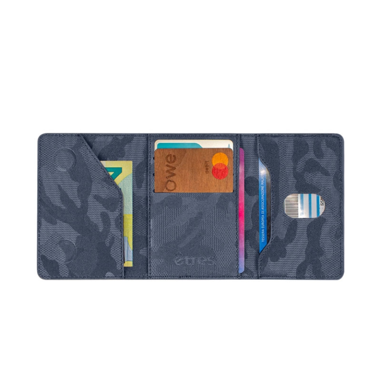 ETRES WALLET CAMOUFLAGE  BLU 10X17CM 2