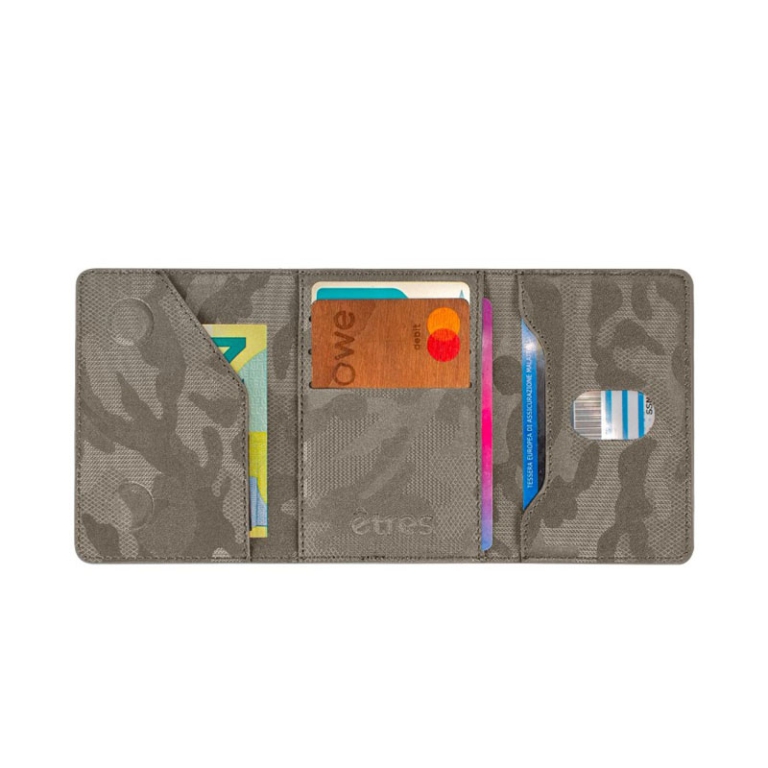 ETRES WALLET CAMOUFLAGE  GRIGIO 10X17CM 2