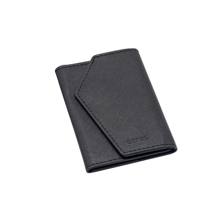 ETRES WALLET EASY SAFFIANO BLACK 10X17CM